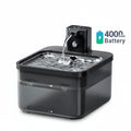 Downypaws 2.5L Automatic Stainless Steel Cat Water Fountain 4000Mah Wireless Pet Drinker Battery & Sensor 2 in 1 Dispenser