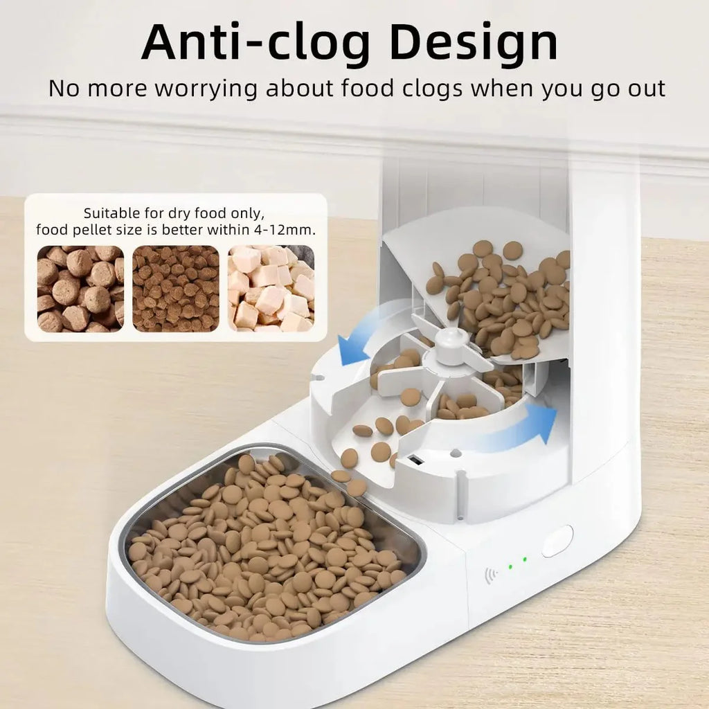 ROJECO Automatic Cat Feeder Pet Smart Wifi Cat Food Kibble Dispenser Remote Control Auto Feeder for Cat Dog Dry Food Accessories