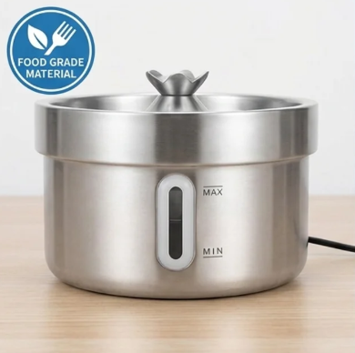 The SippyCat™ - 2L Stainless Fountain 2.0