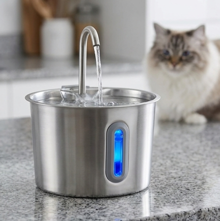 The SippyCat™ - 2.2L Stainless Fountain