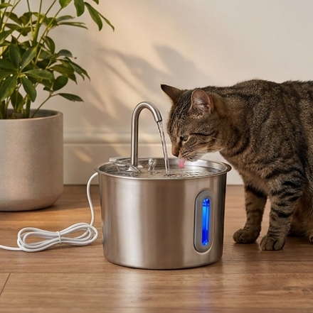 The SippyCat™ - 2.2L Stainless Fountain