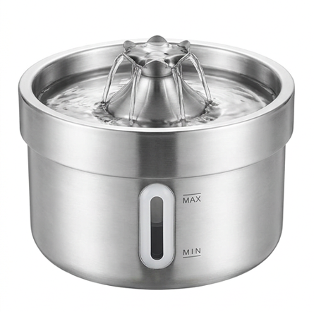 The SippyCat™ - 2L Stainless Fountain 2.0