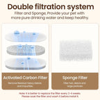 ROJECO Stainless Steel Cat Water Fountain Automatic Pet Drinking Fountain for Cat Dogs Drinker Rechargeable Pet Water Purifier