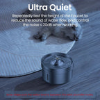 ROJECO Stainless Steel Cat Water Fountain Automatic Pet Drinking Fountain for Cat Dogs Drinker Rechargeable Pet Water Purifier